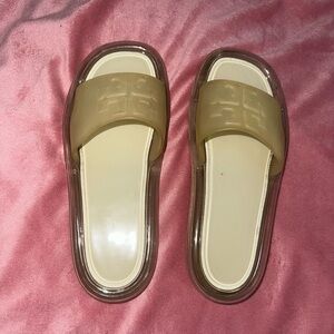 Tory Burch Cream Slip-On Sandals